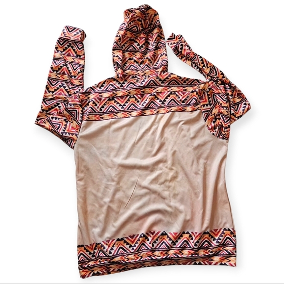 African Inspired Ethnic Tribal Pattern Lightweight Hoodie Unisex 3XL - Picture 3 of 5